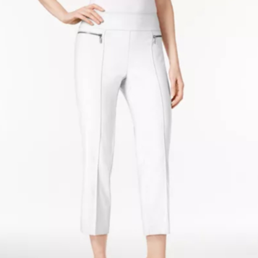 💥Style & Co White Pull-On Cropped Pants Sz-XXL